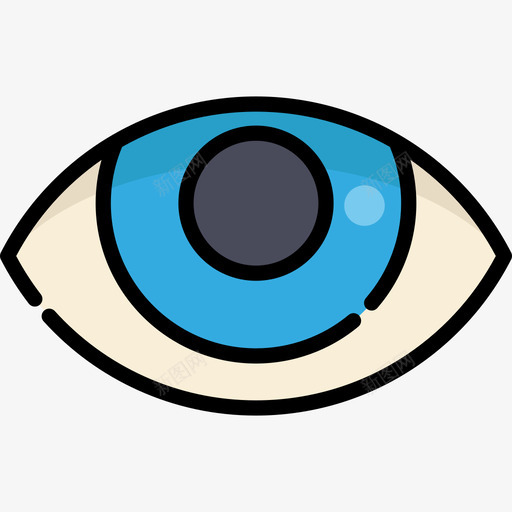 眼睛犯罪调查4线条颜色图标svg_新图网 https://ixintu.com 犯罪调查4 眼睛 线条颜色