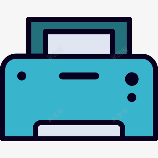 打印机家用电器线颜色图标svg_新图网 https://ixintu.com 家用电器 打印机 线颜色
