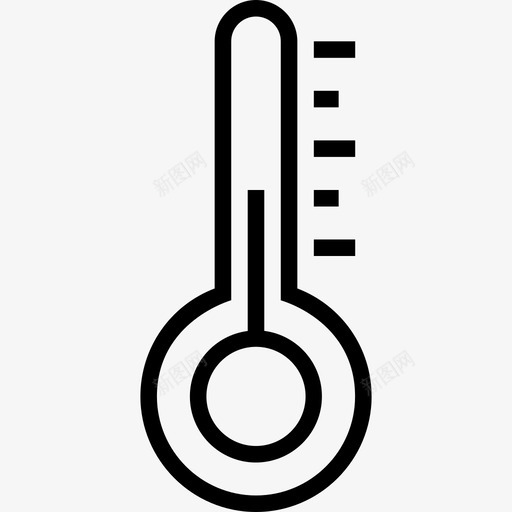 温度计天气71线性图标svg_新图网 https://ixintu.com 天气71 温度计 线性