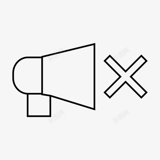 沉默不说话哑巴图标svg_新图网 https://ixintu.com ios营销 不说话 哑巴 广告瘦图标 扩音器 沉默 静音