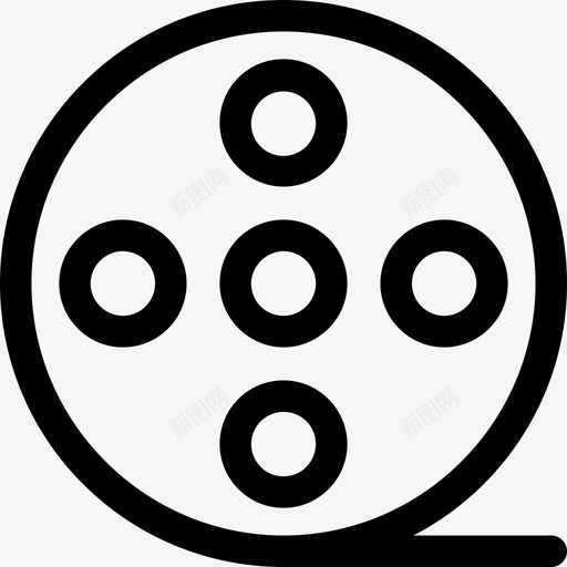 胶片卷盘科学技术6线性图标svg_新图网 https://ixintu.com 科学技术6 线性 胶片卷盘