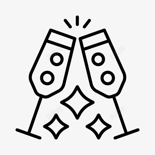 聚会酒鸡尾酒图标svg_新图网 https://ixintu.com 新年 聚会 酒 除夕 饮料 鸡尾酒