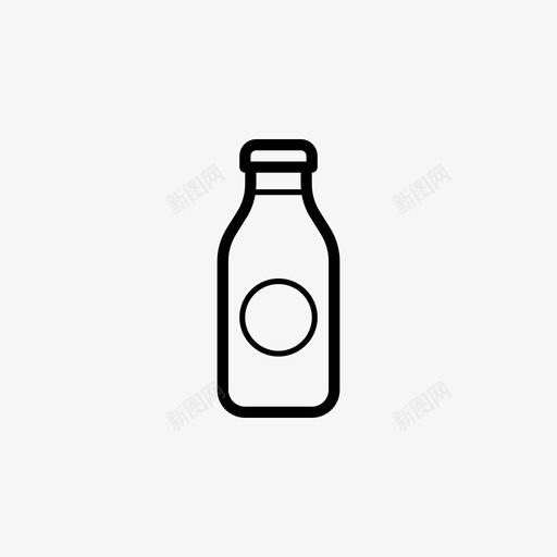 牛奶奶瓶容器图标svg_新图网 https://ixintu.com 儿童 奶制品 奶瓶 容器 牛奶 玻璃瓶