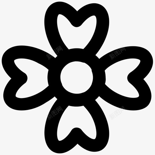 非洲菊自然大胆的线条图标svg_新图网 https://ixintu.com 自然大胆的线条图标 非洲菊