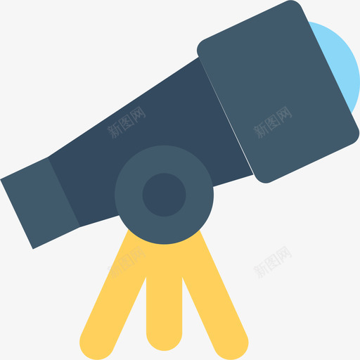 望远镜科学技术4平面图标svg_新图网 https://ixintu.com 平面 望远镜 科学技术4