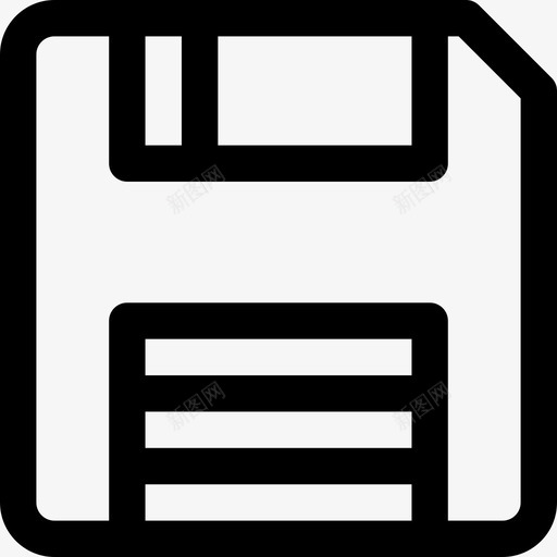 软盘80年代线性图标svg_新图网 https://ixintu.com 80年代 线性 软盘
