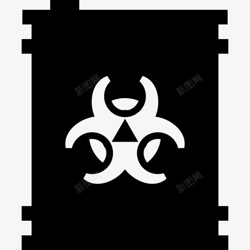 生物危害废物桶生物图标svg_新图网 https://ixintu.com 桶 生物 生物危害废物 自然危害