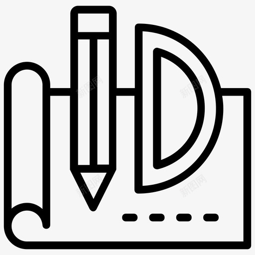 原型制作艺术品蓝图图标svg_新图网 https://ixintu.com it工作场所线图标 原型制作 平面设计 插图 绘图工具 艺术品 蓝图