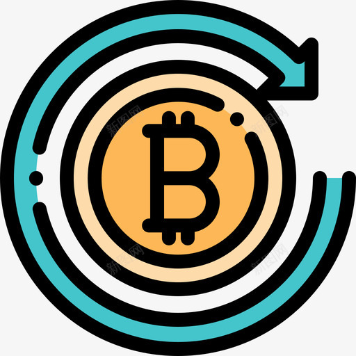 比特币比特币10线性颜色图标svg_新图网 https://ixintu.com 比特币 比特币10 线性颜色