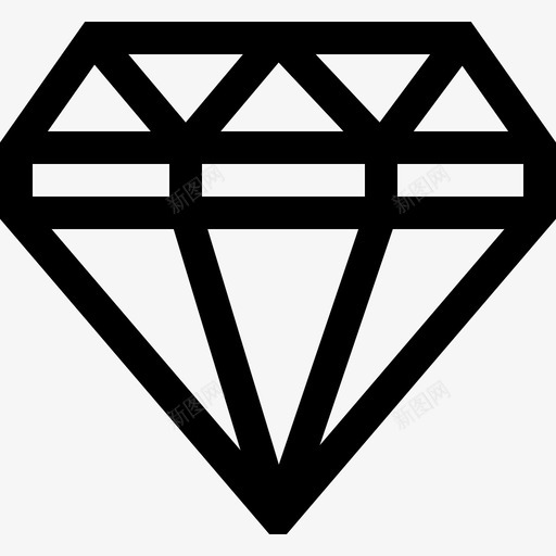 钻石成功3直线图标svg_新图网 https://ixintu.com 成功3 直线 钻石
