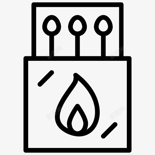 火柴盒燃烧的火柴火图标svg_新图网 https://ixintu.com 火 火柴棒 火柴盒 火焰 点燃的火柴 燃烧的火柴 能量线图标