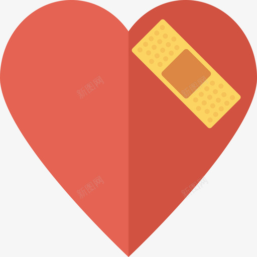 心脏医疗健康平坦图标svg_新图网 https://ixintu.com 医疗健康 平坦 心脏