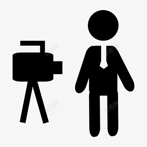 演员主持人媒体图标svg_新图网 https://ixintu.com 主持人 媒体 演员 电影