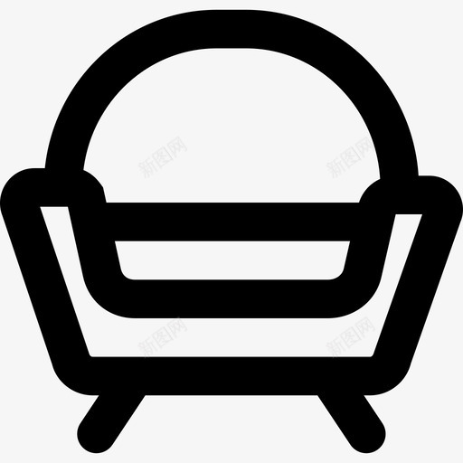 扶手椅家庭9轮廓图标svg_新图网 https://ixintu.com 家庭9 扶手椅 轮廓