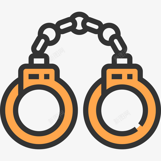 手铐腐败黄影图标svg_新图网 https://ixintu.com 手铐 腐败 黄影