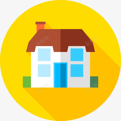 平房房屋类型7图标svg_新图网 https://ixintu.com 平房 房屋类型7