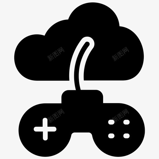 网络控制器云网络云服务图标svg_新图网 https://ixintu.com 云技术 云服务 云网络 技术字形图标 游戏控制器 游戏板 网络控制器