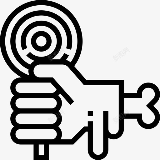 手万圣节38直系图标svg_新图网 https://ixintu.com 万圣节38 手 直系