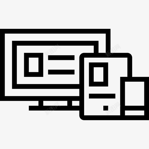 响应型项目管理4直线型图标svg_新图网 https://ixintu.com 响应型 直线型 项目管理4