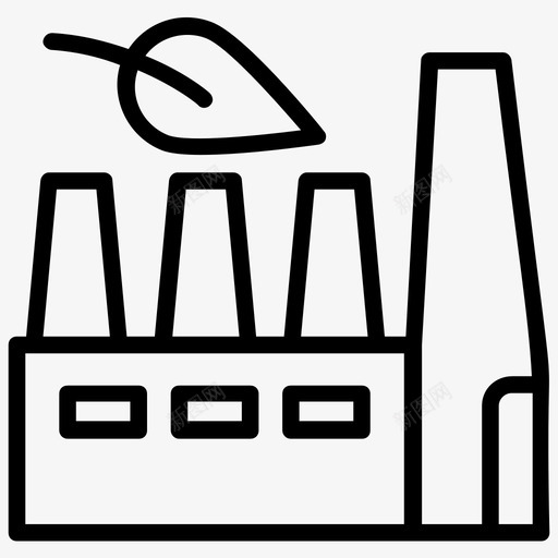 工厂生态工厂生态制造图标svg_新图网 https://ixintu.com 工厂 拯救世界线图标 生态制造 生态工厂 绿色工业 绿色工厂