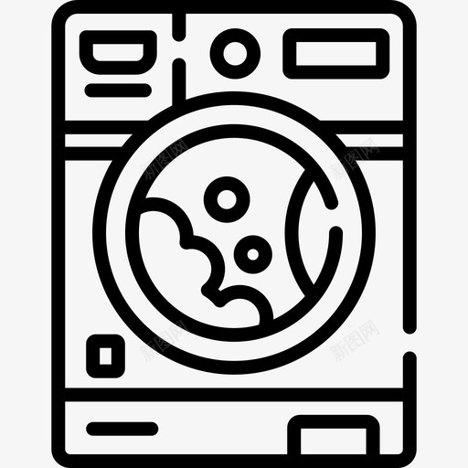 洗衣机清洗6线性图标svg_新图网 https://ixintu.com 洗衣机 清洗6 线性