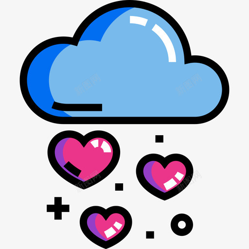 雨爱15线性颜色图标svg_新图网 https://ixintu.com 爱15 线性颜色 雨