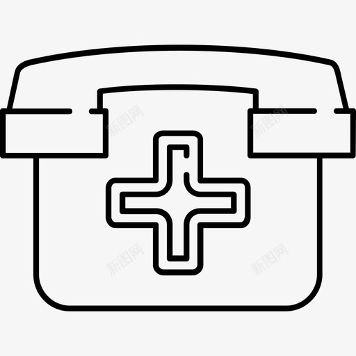 电话医疗43128px线图标svg_新图网 https://ixintu.com 128px线 医疗43 电话