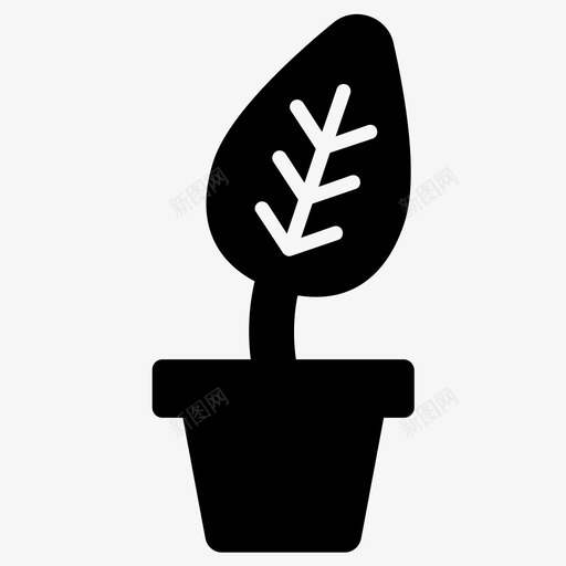 绿色叶子自然图标svg_新图网 https://ixintu.com 叶子 植物 植物树自然叶子生态园天然森林 盆栽植物 绿色 自然