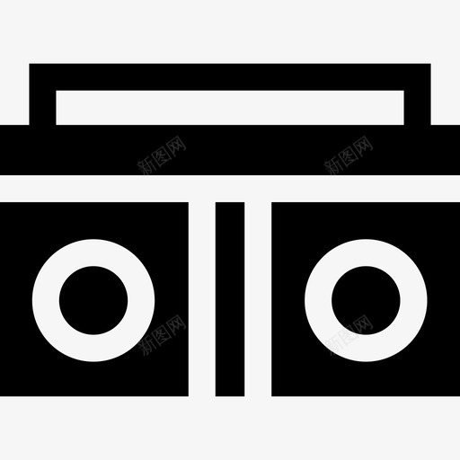 收音机复古电子填充图标svg_新图网 https://ixintu.com 填充 复古电子 收音机