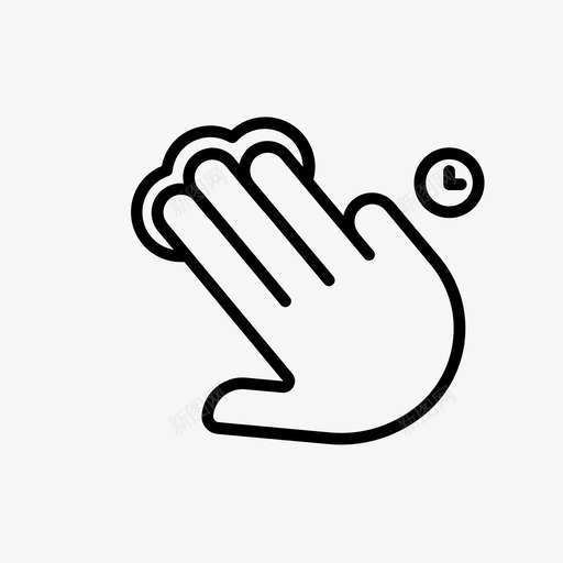 手势触摸手指滑动图标svg_新图网 https://ixintu.com 手势线条 手势触摸 手指 滑动 轻触