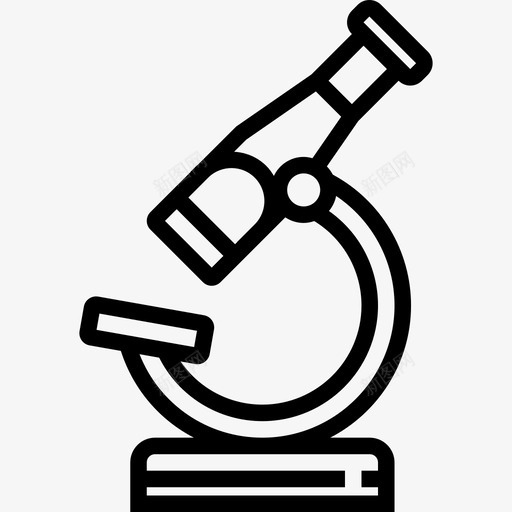 显微镜生物技术线性图标svg_新图网 https://ixintu.com 显微镜 生物技术 线性