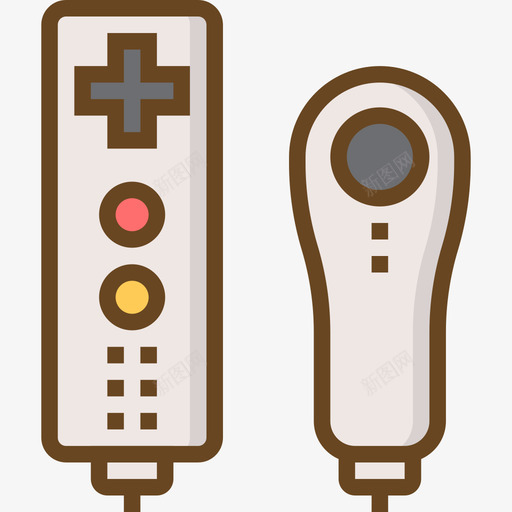 Wii游戏元素线性颜色图标svg_新图网 https://ixintu.com Wii 游戏元素 线性颜色