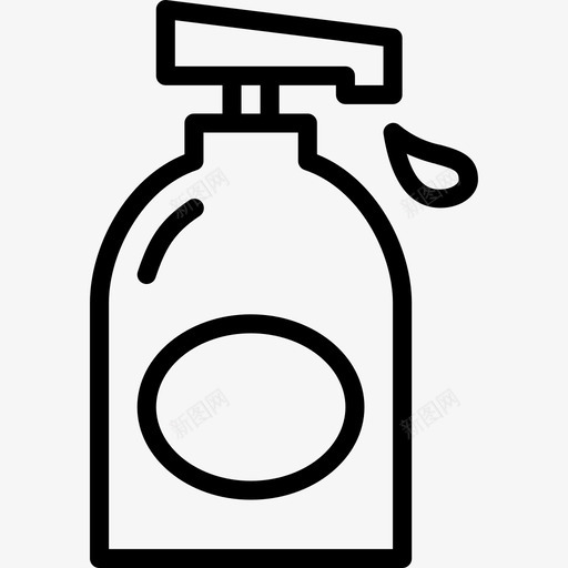 肥皂浴室用品2线性图标svg_新图网 https://ixintu.com 浴室用品2 线性 肥皂