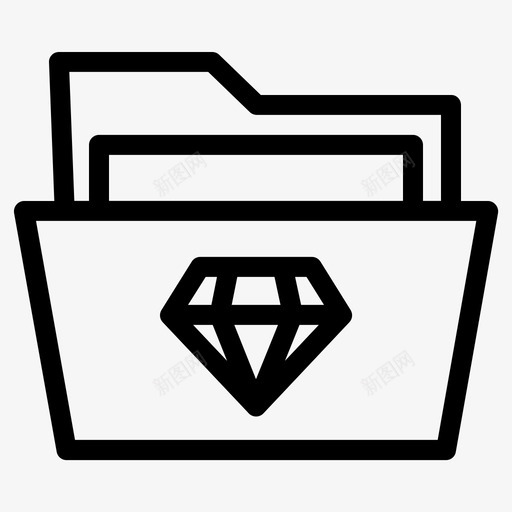 文件夹菱形多媒体图标svg_新图网 https://ixintu.com 多媒体 存储 文件夹 菱形 质量