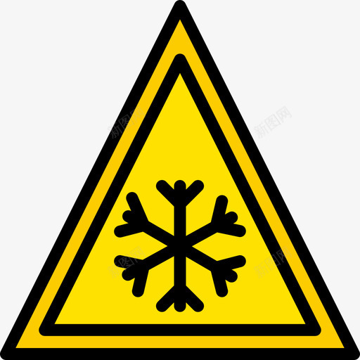 雪天气70黄色图标svg_新图网 https://ixintu.com 天气70 雪 黄色