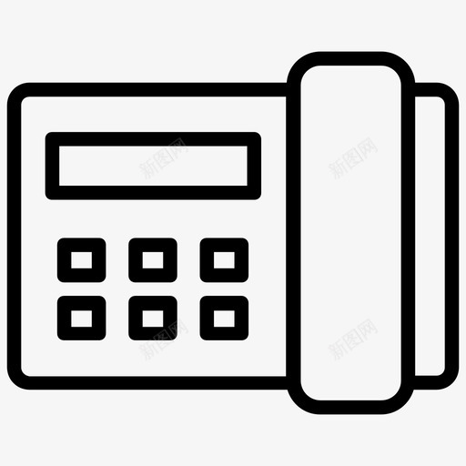 固定电话呼叫通信图标svg_新图网 https://ixintu.com 呼叫 固定电话 技术线路图标 电话 通信
