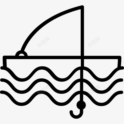 钓鱼钓鱼2直线型图标svg_新图网 https://ixintu.com 直线型 钓鱼 钓鱼2