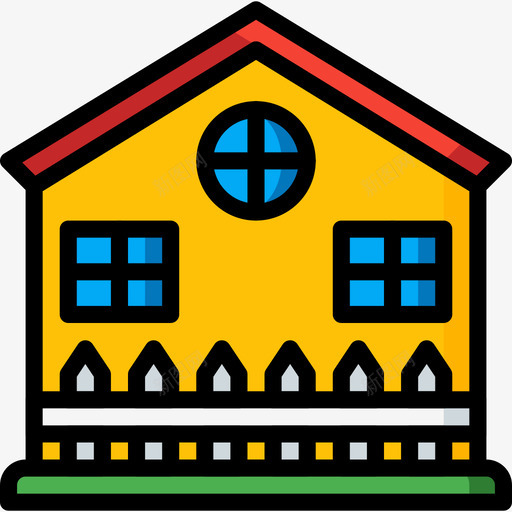 住宅23号楼线性颜色图标svg_新图网 https://ixintu.com 23号楼 住宅 线性颜色