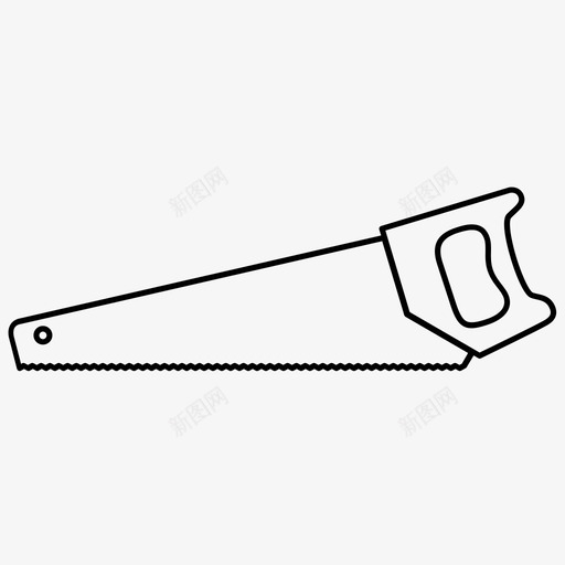锯齿形切割锯条工具图标svg_新图网 https://ixintu.com 工具 锯齿形切割锯条