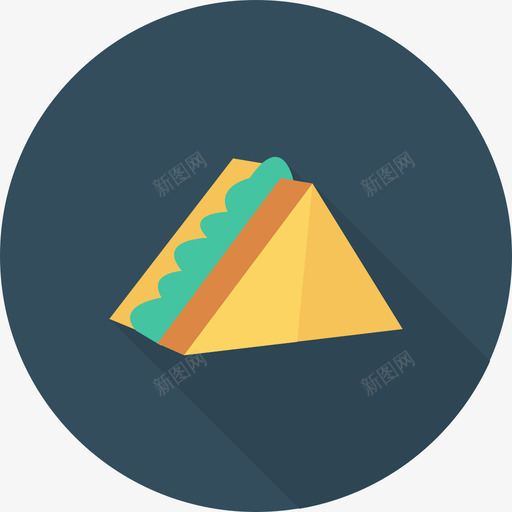 三明治食品和饮料22圆形图标svg_新图网 https://ixintu.com 三明治 圆形 食品和饮料22