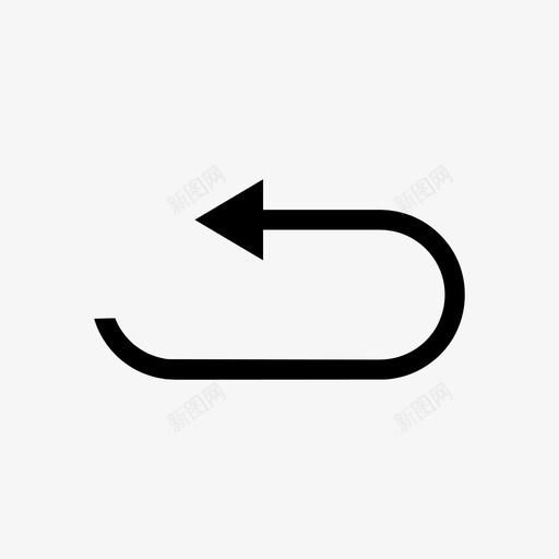 向后箭头方向图标svg_新图网 https://ixintu.com 向后 实心细箭头 方向 符号 箭头 重做