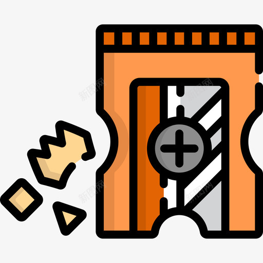 卷笔刀绘画工具6线性颜色图标svg_新图网 https://ixintu.com 卷笔刀 线性颜色 绘画工具6