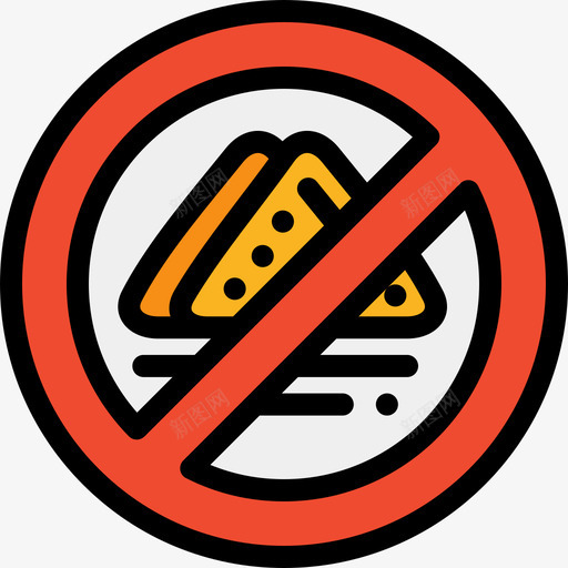 不健康的食物健康的生活9线性的颜色图标svg_新图网 https://ixintu.com 不健康的食物 健康的生活9 线性的颜色