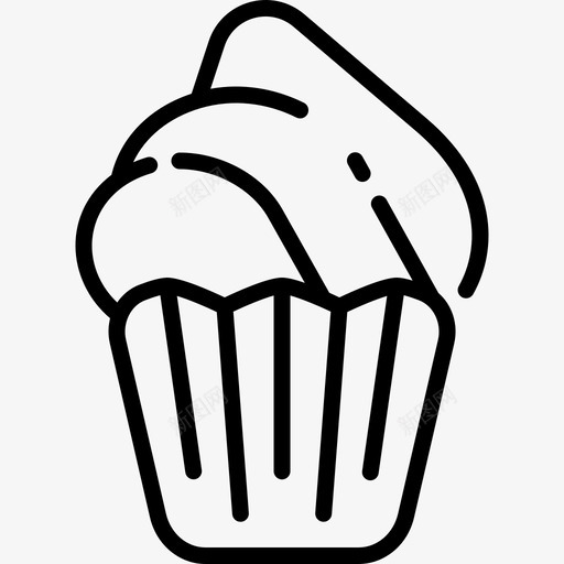 纸杯蛋糕食品甜点3直系图标svg_新图网 https://ixintu.com 直系 纸杯蛋糕 食品甜点3