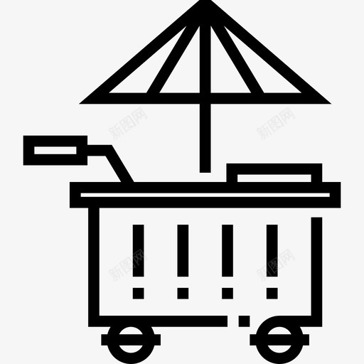冰淇淋食品车3线性图标svg_新图网 https://ixintu.com 冰淇淋 线性 食品车3