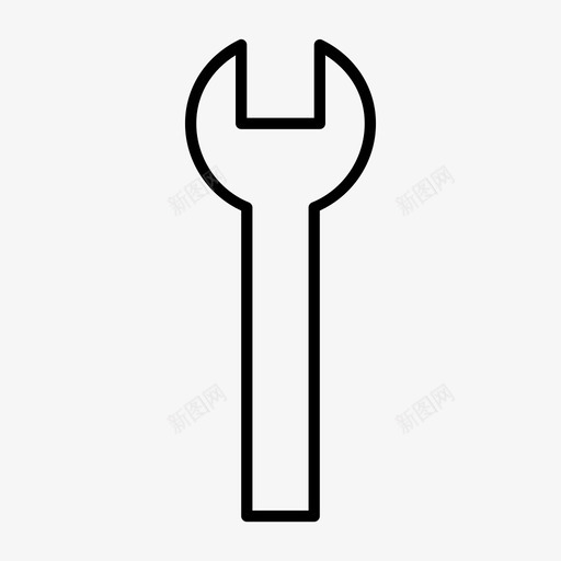 扳手diy固定图标svg_新图网 https://ixintu.com diy 制造 固定 工具 扳手 薄工具
