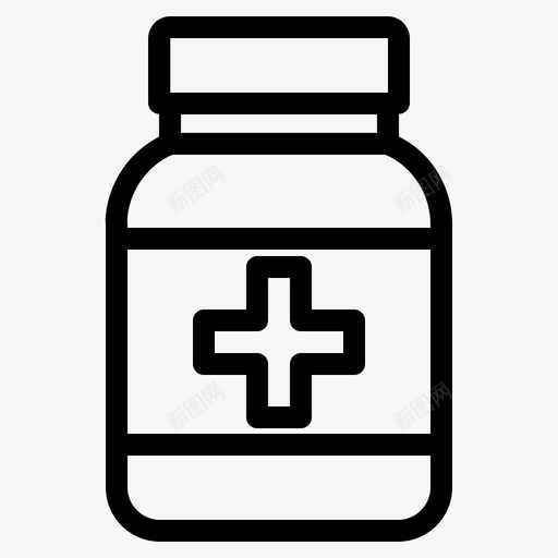 药箱保健医疗图标svg_新图网 https://ixintu.com 保健 医疗 医疗保健 药品 药瓶 药箱