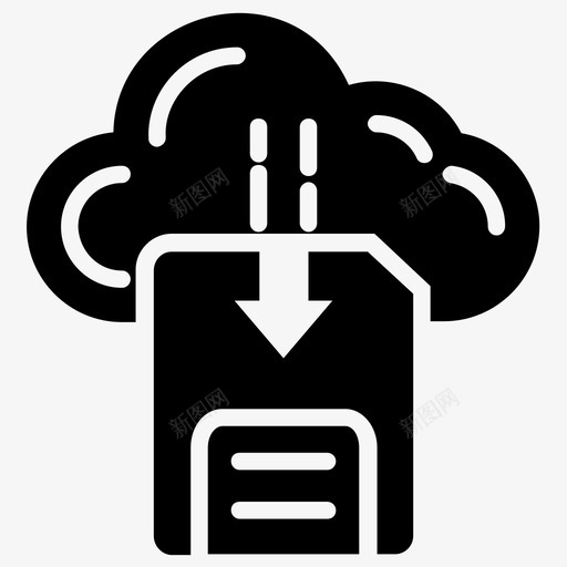 存档云图标svg_新图网 https://ixintu.com 下载 云下载 云托管字形图标 存档 数据转换 文件夹下载 文档下载