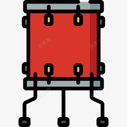 鼓摇滚音乐会线颜色图标svg_新图网 https://ixintu.com 摇滚音乐会 线颜色 鼓