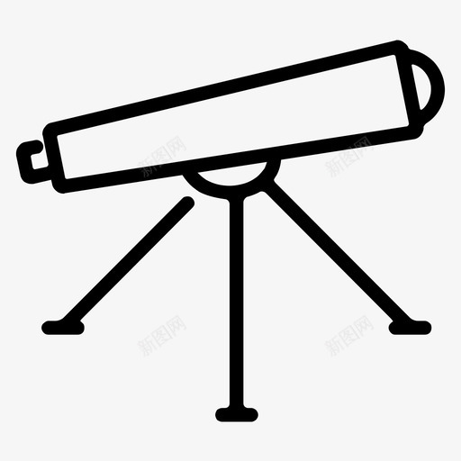 望远镜探索知识图标svg_新图网 https://ixintu.com 回到学校 太空 学习 探索 望远镜 知识